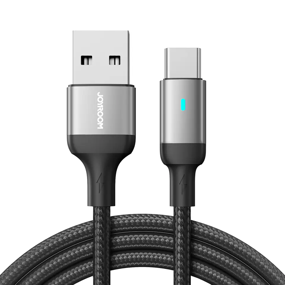 ⁨Kabel przewód USB - USB-C do szybkiego ładowania A10 Series 3A 1.2m czarny⁩ w sklepie Wasserman.eu