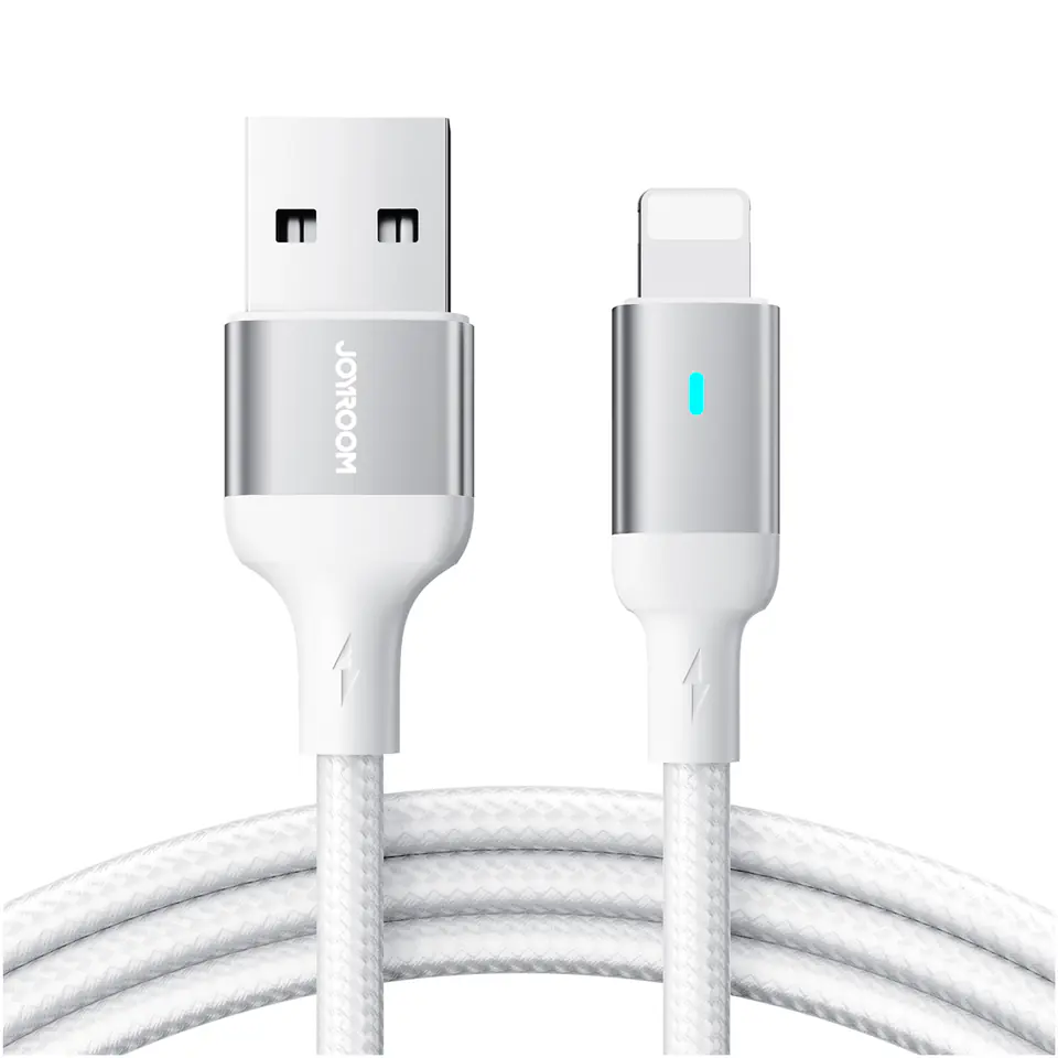 ⁨Kabel przewód iPhone USB - Lightning do szybkiego ładowania A10 Series 2.4A 3m biały⁩ w sklepie Wasserman.eu