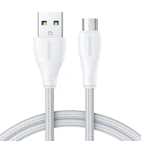 ⁨Joyroom kabel USB - micro USB 2.4A Surpass Series do szybkiego ładowania i transferu danych 2 m biały (S-UM018A11)⁩ w sklepie Wasserman.eu
