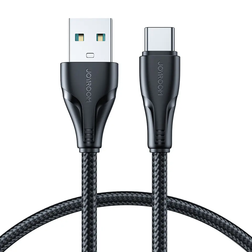 ⁨Joyroom kabel USB - USB C 3A Surpass Series do szybkiego ładowania i transferu danych 0,25 m czarny (S-UC027A11)⁩ w sklepie Wasserman.eu