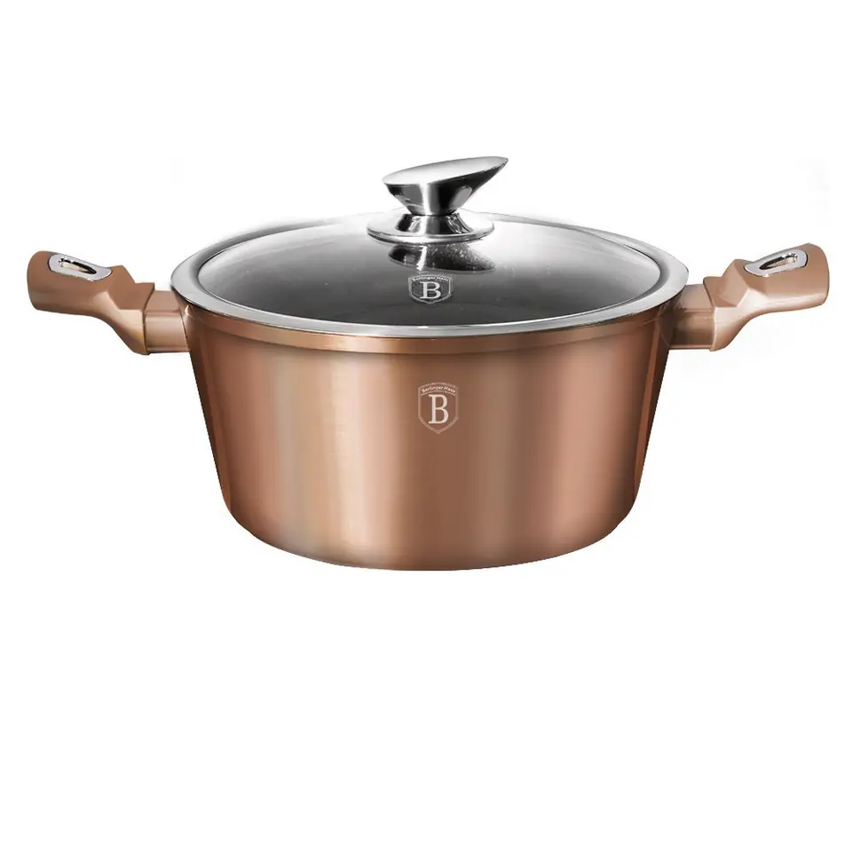 ⁨GARNEK GRANITOWY 24cm BERLINGER HAUS ROSE GOLD BH-1515⁩ w sklepie Wasserman.eu