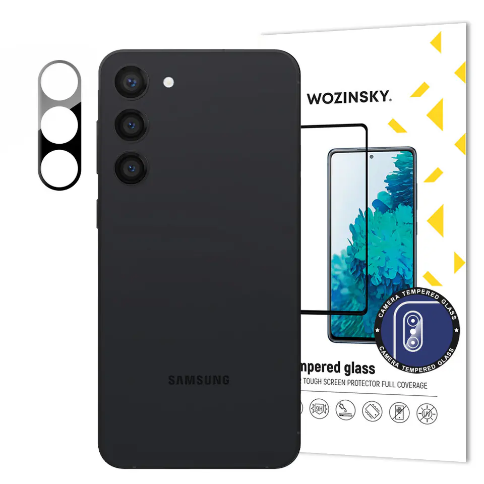 ⁨Wozinsky Full Camera Glass szkło hartowne Samsung Galaxy S23 na aparat kamerę 9H⁩ w sklepie Wasserman.eu