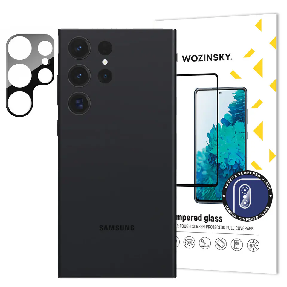 ⁨Wozinsky Full Camera Glass szkło hartowne Samsung Galaxy S23 Ultra na aparat kamerę 9H⁩ w sklepie Wasserman.eu