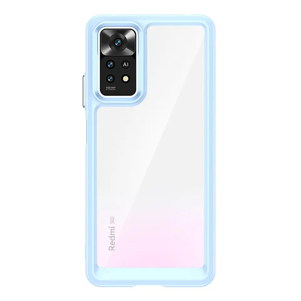 ⁨Outer Space Case etui Xiaomi Poco X5 5G / Redmi Note 12 5G pokrowiec z elastyczną ramką niebieskie⁩ w sklepie Wasserman.eu