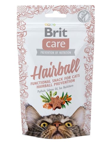 ⁨BRIT CARE CAT SNACK HAIRBALL 50g⁩ w sklepie Wasserman.eu