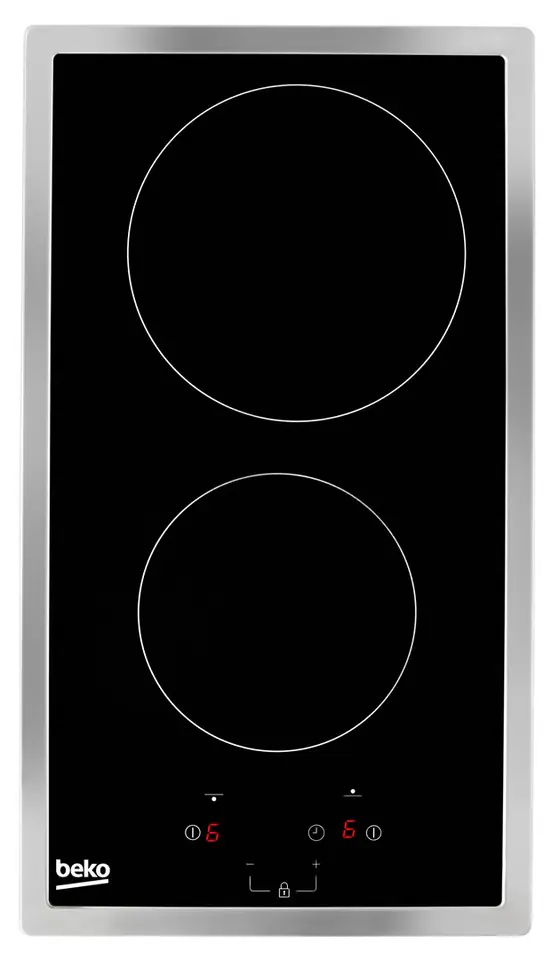 ⁨Płyta ceramiczna Beko HDMC 32400 TX (2 pola grzejne; kolor czarny)⁩ w sklepie Wasserman.eu