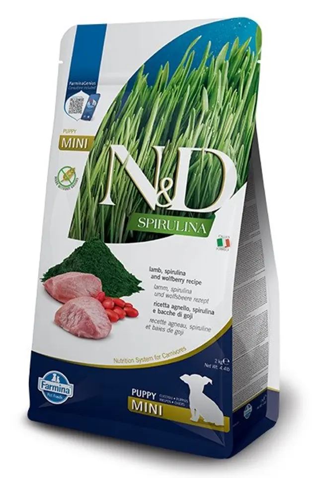 ⁨FARMINA N&D Spirulina Lamb Puppy Mini - dry dog food - 2 kg⁩ at Wasserman.eu