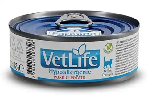 ⁨FARMINA Vet Life Hypoallergenic Pork & Potato - mokra karma dla kota - 85 g⁩ w sklepie Wasserman.eu