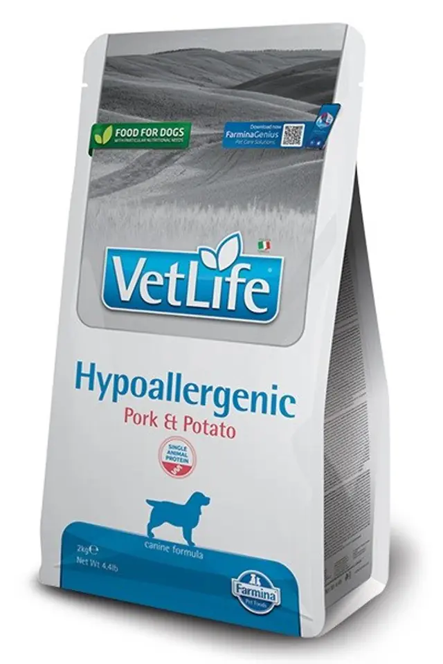 ⁨FARMINA Vet Life Hypoallergenic Pork & Potato - dry dog food - 2 kg⁩ at Wasserman.eu