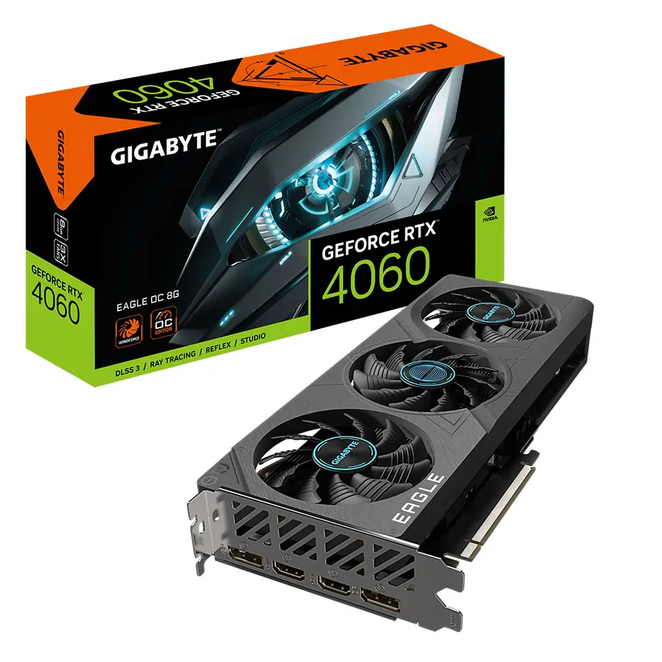 ⁨Gigabyte GeForce RTX 4060 EAGLE OC 8G NVIDIA 8 GB GDDR6⁩ at Wasserman.eu