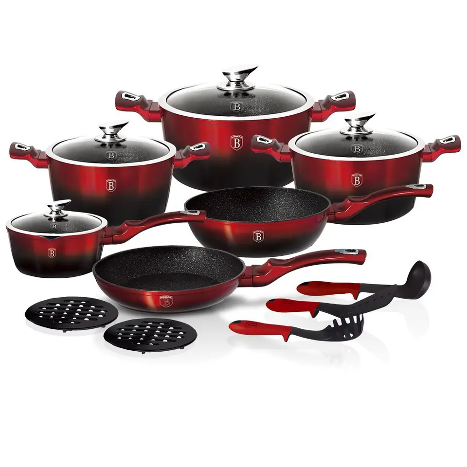 POTS BERLINGER HAUS METALLIC BLACK BURGUNDY LINE 15 ELE BH-1632 at Wasserman.eu