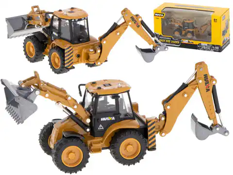 ⁨Excavator Loader Bulldozer with Bucket Metal Model Die-Cast H-toys 1704 1:50⁩ at Wasserman.eu