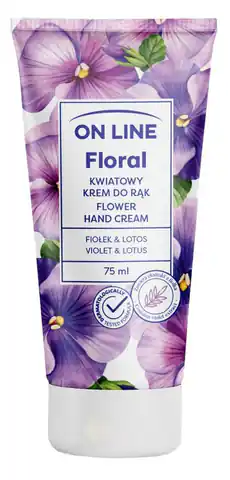 ⁨ON LINE Floral Kwiatowy Krem do rąk - Fiołek & Lotos 75ml⁩ w sklepie Wasserman.eu