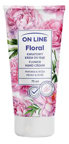 ⁨ON LINE Floral Kwiatowy Krem do rąk - Piwonia & Róża 75ml⁩ w sklepie Wasserman.eu