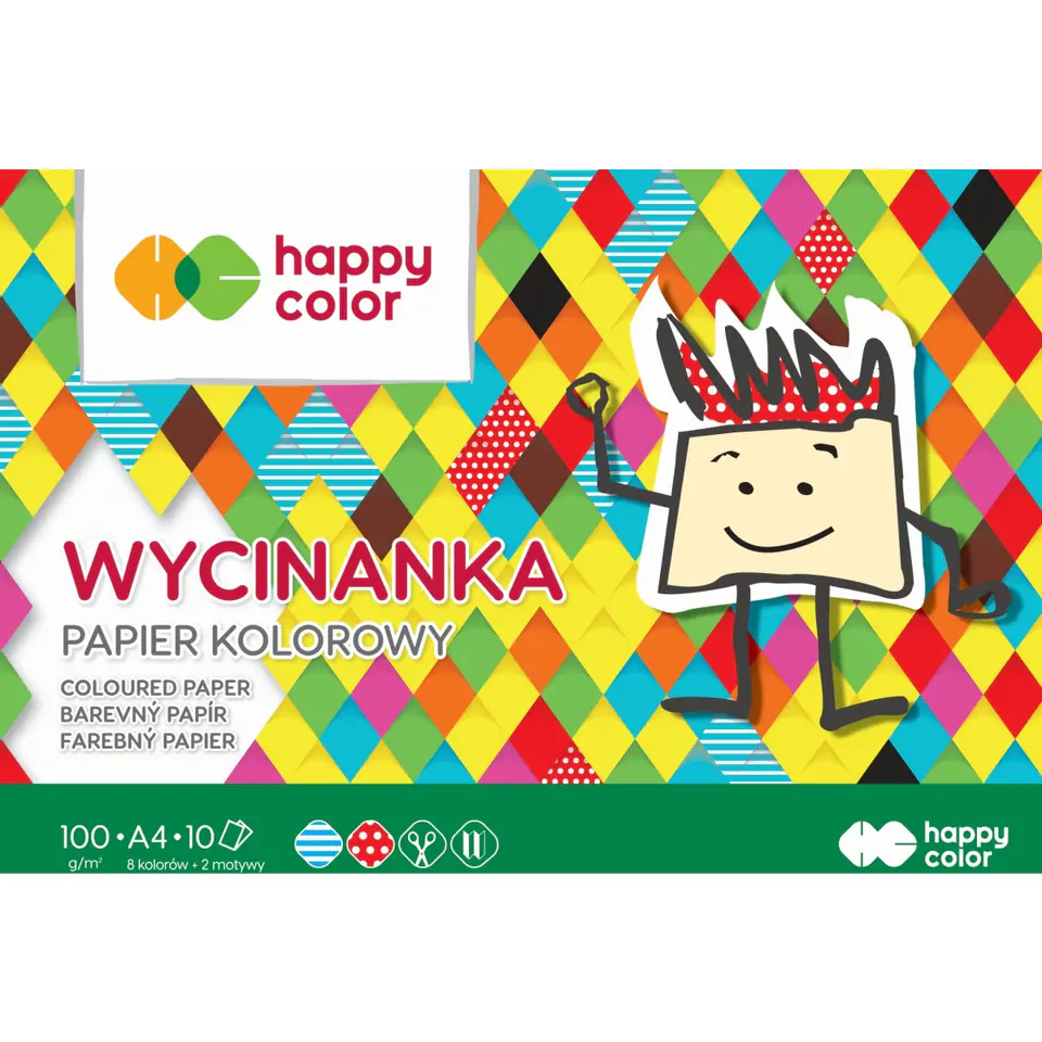 ⁨Blok wycinanka A4 10k 100g HA 3710 20 30-A10 HAPPY COLOR⁩ w sklepie Wasserman.eu