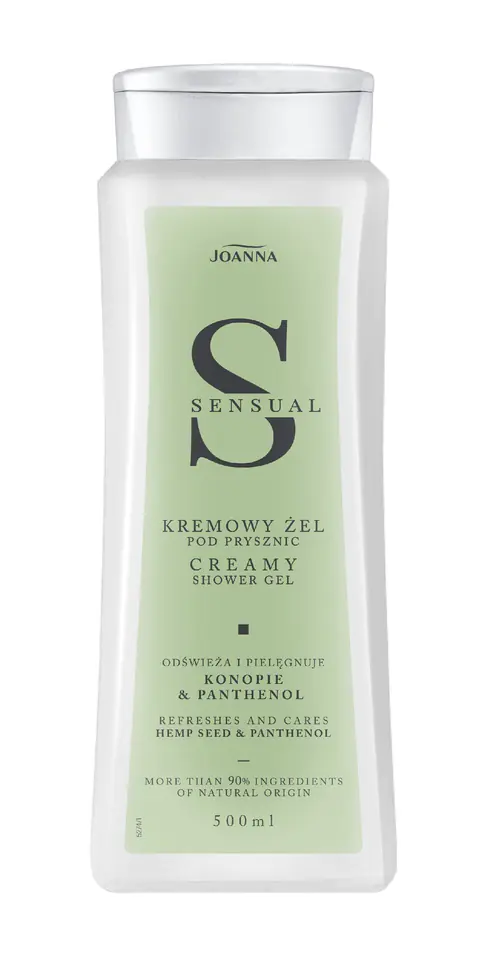 ⁨JOANNA Sensual Kremowy Żel pod prysznic - Konopie & Panthenol 500ml⁩ w sklepie Wasserman.eu