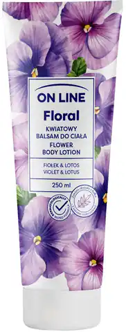 ⁨ON LINE Floral Kwiatowy Balsam do ciała - Fiołek & Lotos 250ml⁩ w sklepie Wasserman.eu