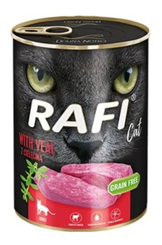 ⁨DOLINA NOTECI Rafi Cat Adult with veal - wet cat food - 400g⁩ at Wasserman.eu