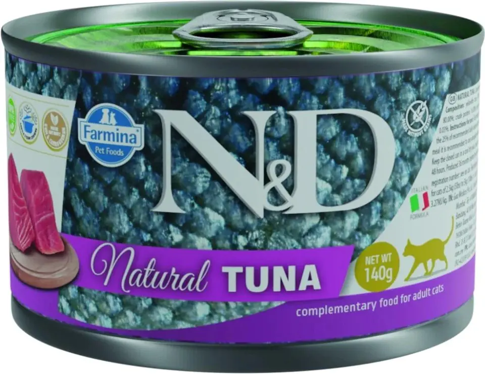 ⁨FARMINA N&D Cat Natural Tuna - wet cat food - 140 g⁩ at Wasserman.eu