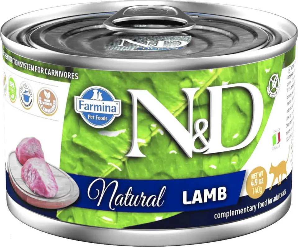 ⁨FARMINA N&D Cat Natural Lamb- wet cat food - 140 g⁩ at Wasserman.eu