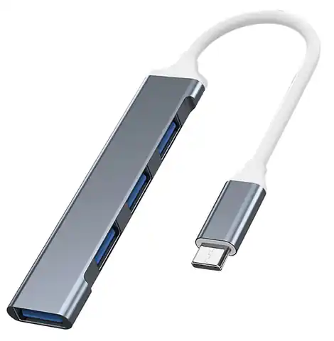 ⁨VAKOSS HUB USB-C TC-4125X 1XUSB 3.0 3XUSB 2.0⁩ w sklepie Wasserman.eu