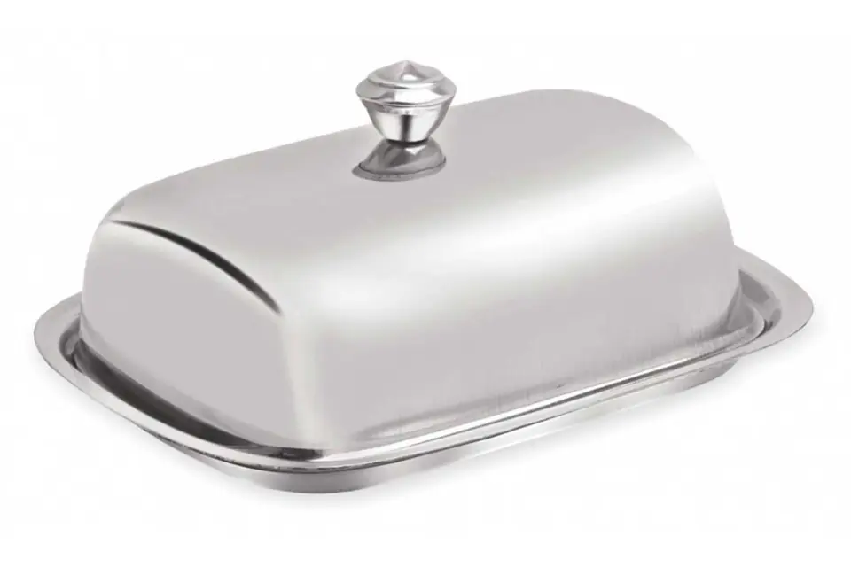 ⁨STEEL BUTTER DISH KINGHOFF KH-1209⁩ at Wasserman.eu