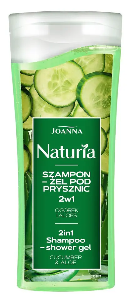 ⁨JOANNA Naturia Szampon-Żel pod prysznic 2w1 - Ogórek i Aloes 100ml⁩ w sklepie Wasserman.eu