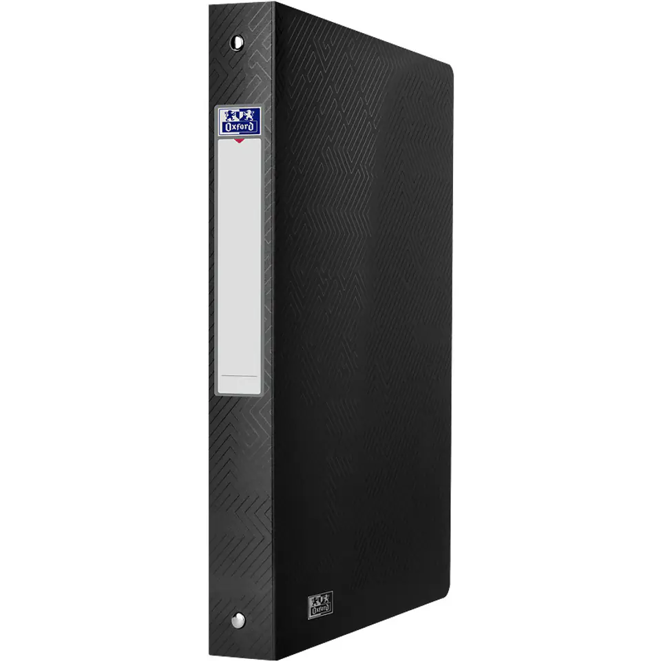 ⁨Segregator na dokumenty PP A4 40mm 4-ringowy czarny URBAN OXFORD 400147049⁩ w sklepie Wasserman.eu