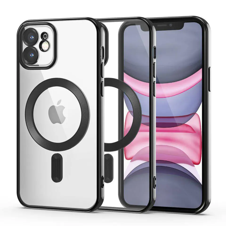 ⁨Etui IPHONE 11 Tech-Protect MagShine czarne⁩ w sklepie Wasserman.eu