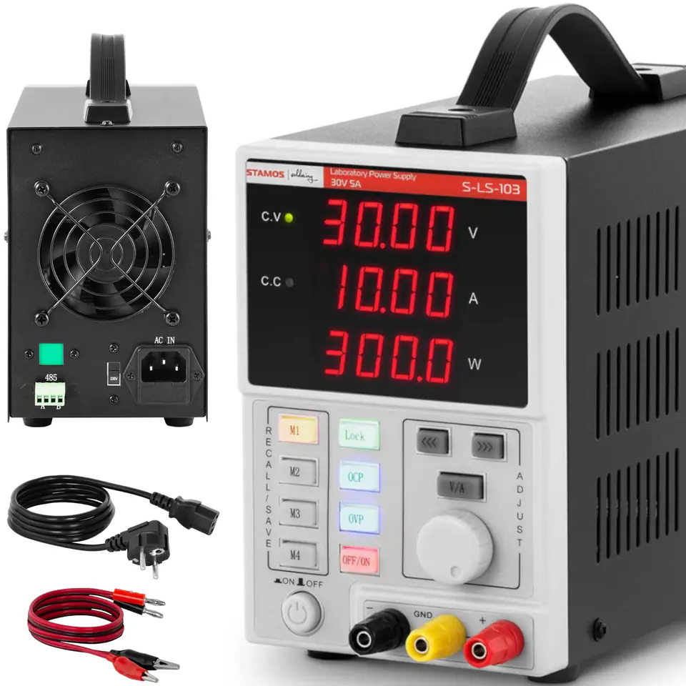 Zasilacz laboratoryjny serwisowy 0-30 V 0-10 A DC 300 W LED RS485 w sklepie Wasserman.eu