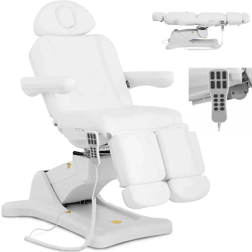 ⁨Fotel kosmetyczny podologiczny do tatuażu manicure spa elektryczny EQUITOS - biały⁩ w sklepie Wasserman.eu