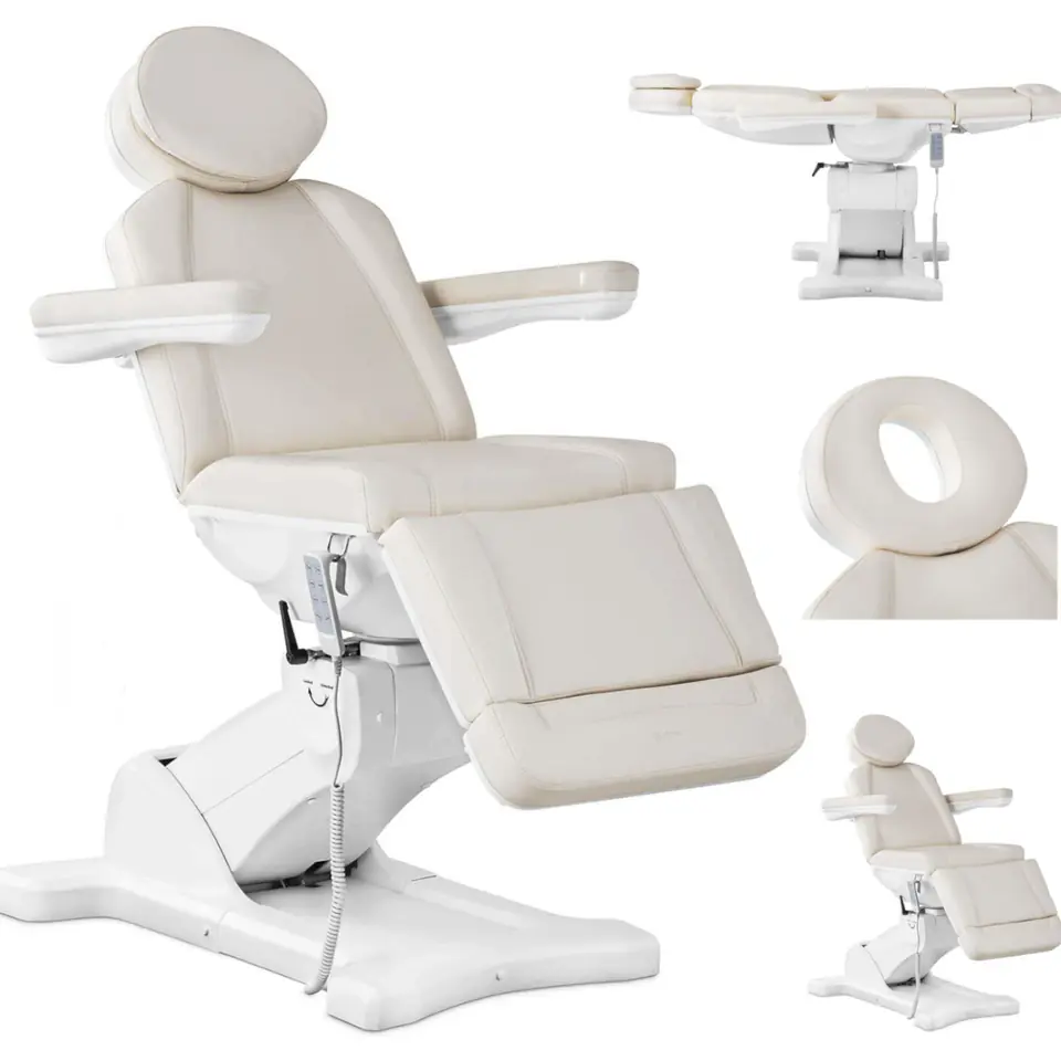 ⁨Fotel kosmetyczny do tatuażu masażu spa elektryczny CHIETI - ecru⁩ w sklepie Wasserman.eu