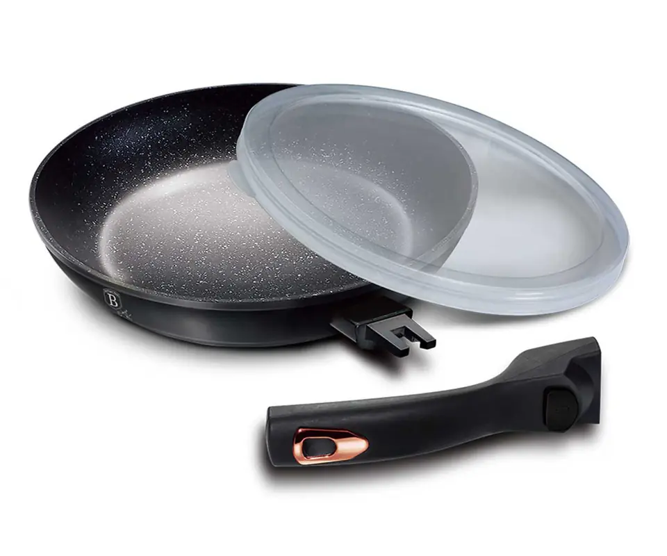 GRANITE FRYING PAN 28cm BERLINGER HAUS BLACK ROSE BH-1952 at Wasserman.eu