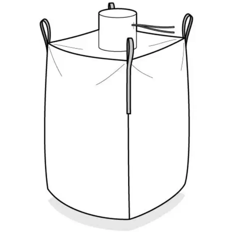 Worek BIG BAG z rękawem testowany certyfikat 90x90x130cm 1000kg w sklepie Wasserman.eu