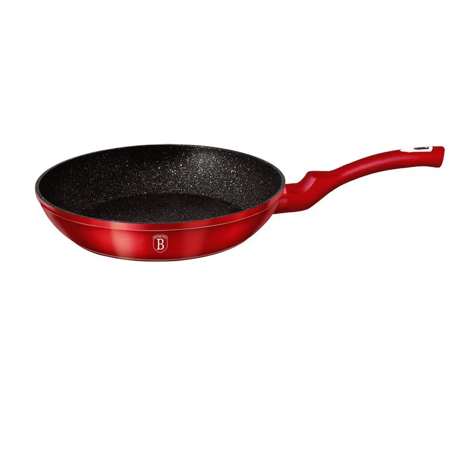 ⁨GRANITE FRYING PAN 24cm BERLINGER HAUS RED METALLIC LINE BH-1252⁩ at Wasserman.eu