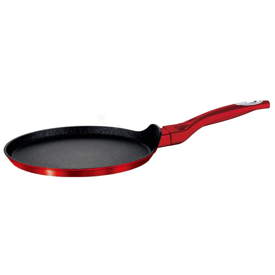 ⁨GRANITE FRYING PAN FOR PANCAKES 25cm BERLINGER HAUS RED METALLIC LINE BH-1272⁩ at Wasserman.eu