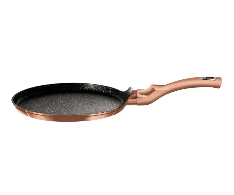 ⁨GRANITE FRYING PAN FOR PANCAKES 28cm BERLINGER HAUS BH-6180 ROSE GOLD⁩ at Wasserman.eu