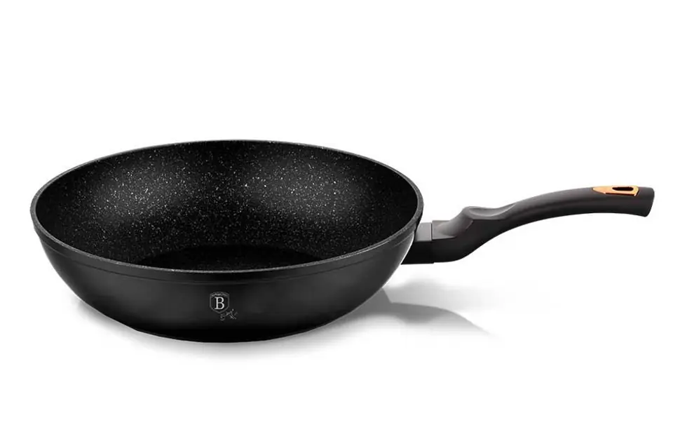 GRANITE FRYING PAN WOK 28cm BERLINGER HAUS BLACK ROSE BH-1638 at Wasserman.eu