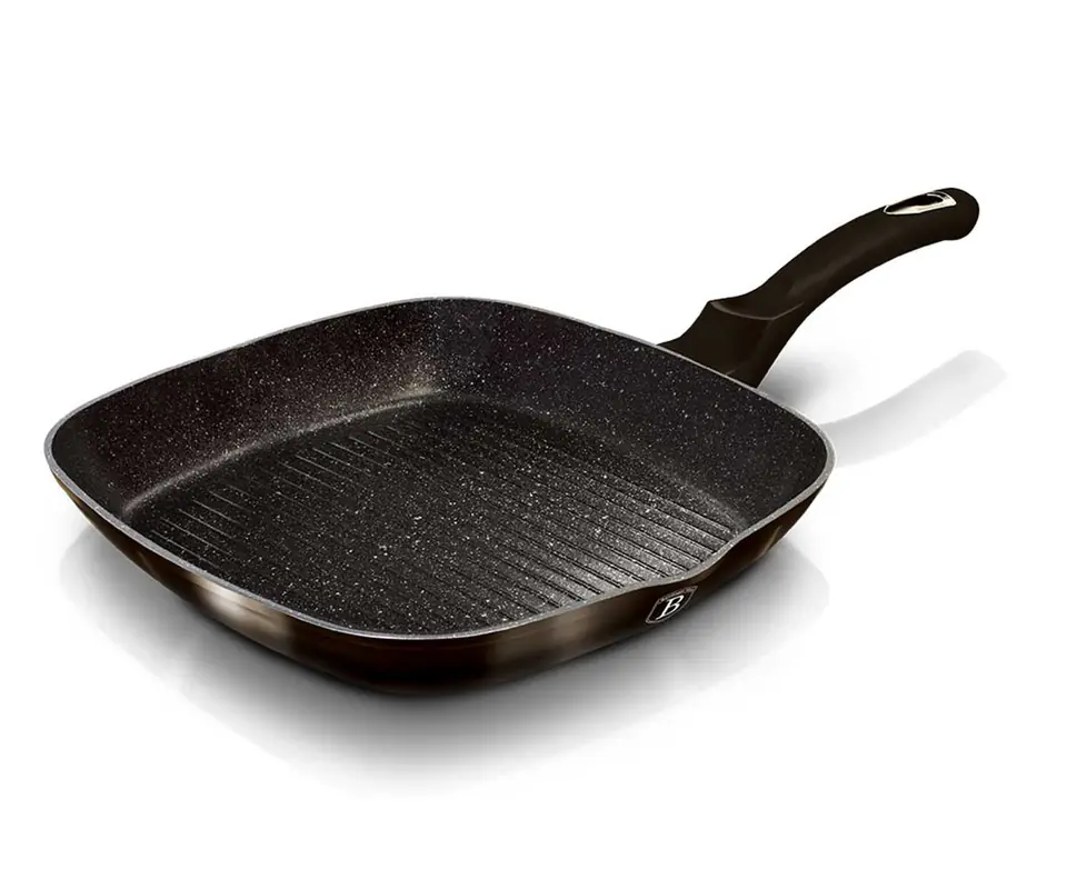 ⁨GRILL PAN 28cm BERLINGER HAUS BH-6611 SHINY BLACK⁩ at Wasserman.eu