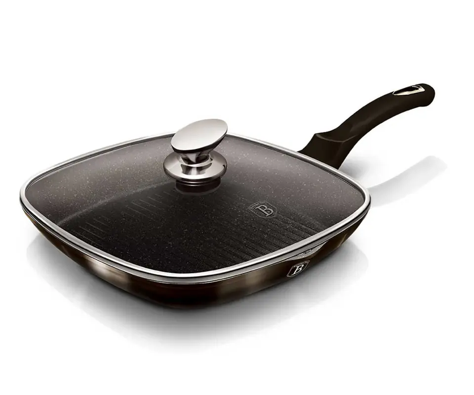 ⁨GRILL PAN 28cm BERLINGER HAUS BH-6612 SHINY BLACK⁩ at Wasserman.eu