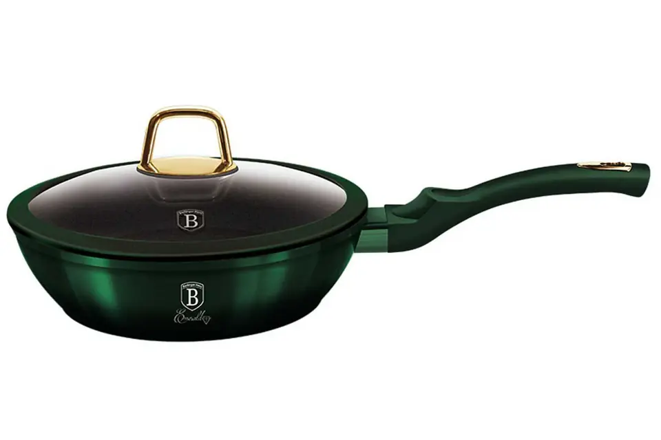 ⁨TITANIUM FRYING PAN BERLINGER HAUS 24cm BH-6049 EMERALD⁩ at Wasserman.eu