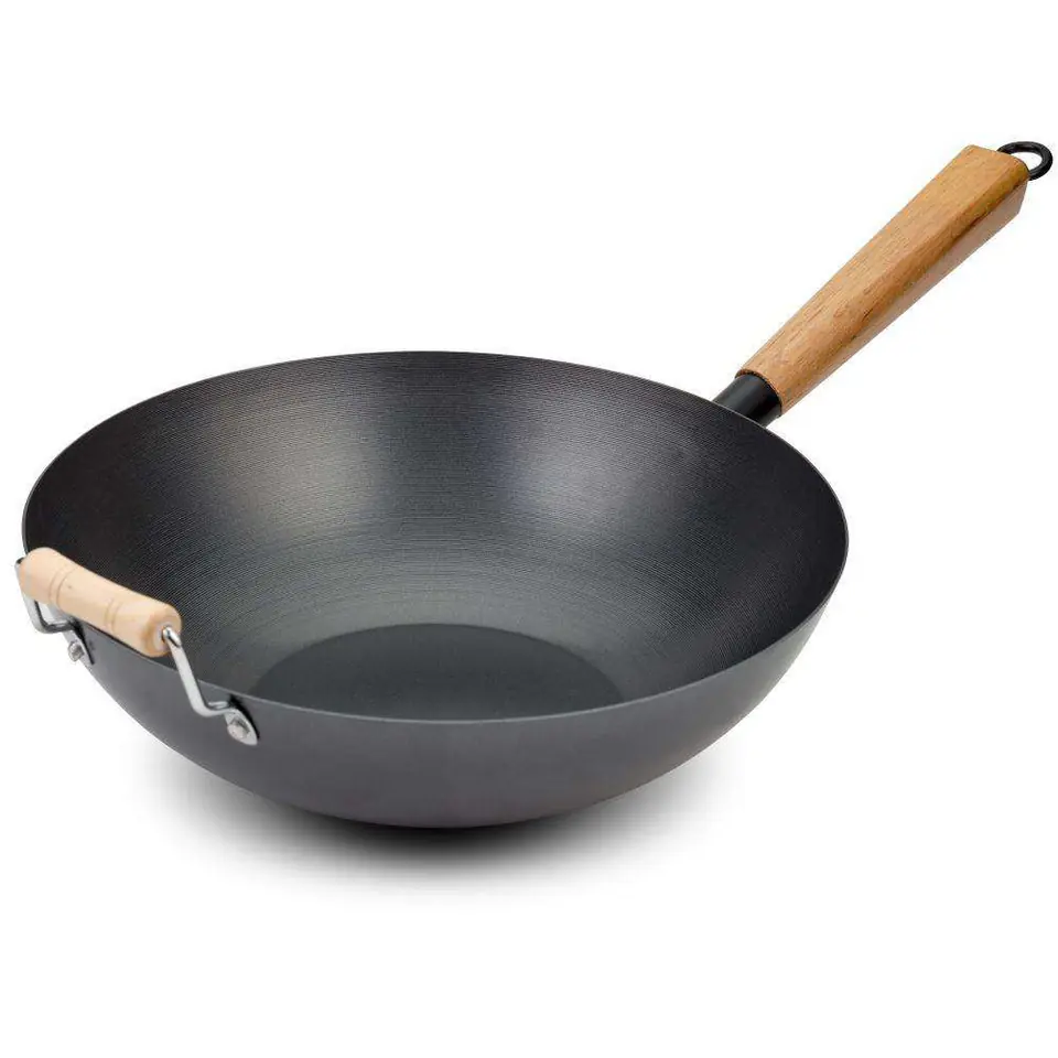 ⁨BRÄTPFANNE STAHL WOK KANTONE CHINESISCH 32cm⁩ im Wasserman.eu