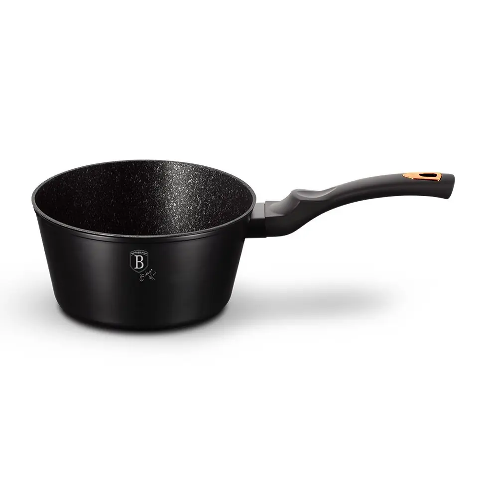 ⁨GRANITE SAUCEPAN 16cm BERLINGER HAUS BLACK ROSE BH-1637⁩ at Wasserman.eu