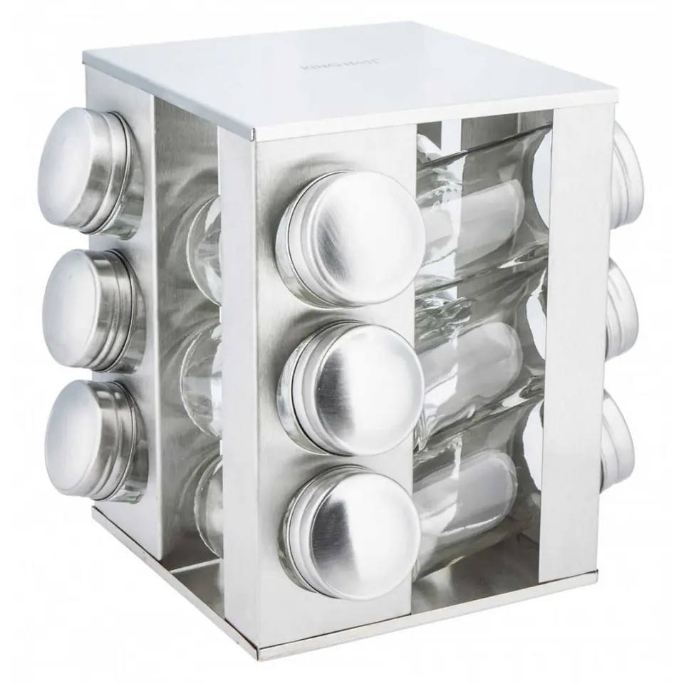 ⁨SPICE RACK 12 CONTAINERS KINGHOFF KH-4008⁩ at Wasserman.eu