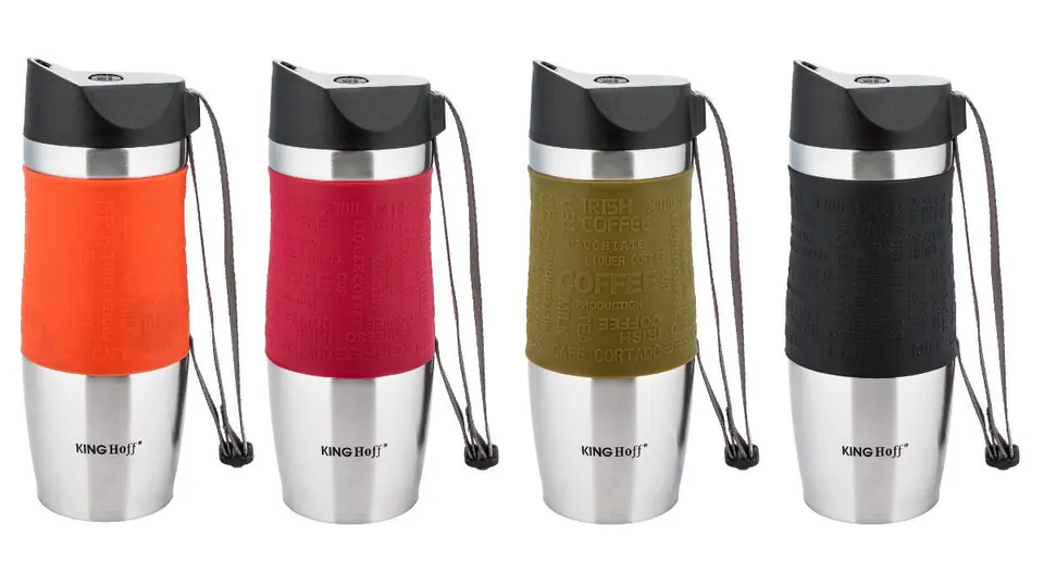 ⁨THERMAL CUP QUICK STOP THERMOS FLASK KINGHOFF KH-4176⁩ at Wasserman.eu