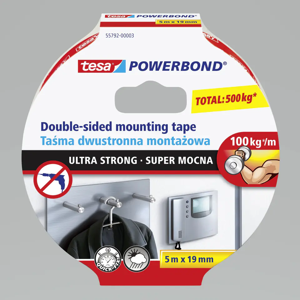 ⁨H5579203 Double-sided mounting tape tesa Powerbond Super Strong 55792⁩ at Wasserman.eu