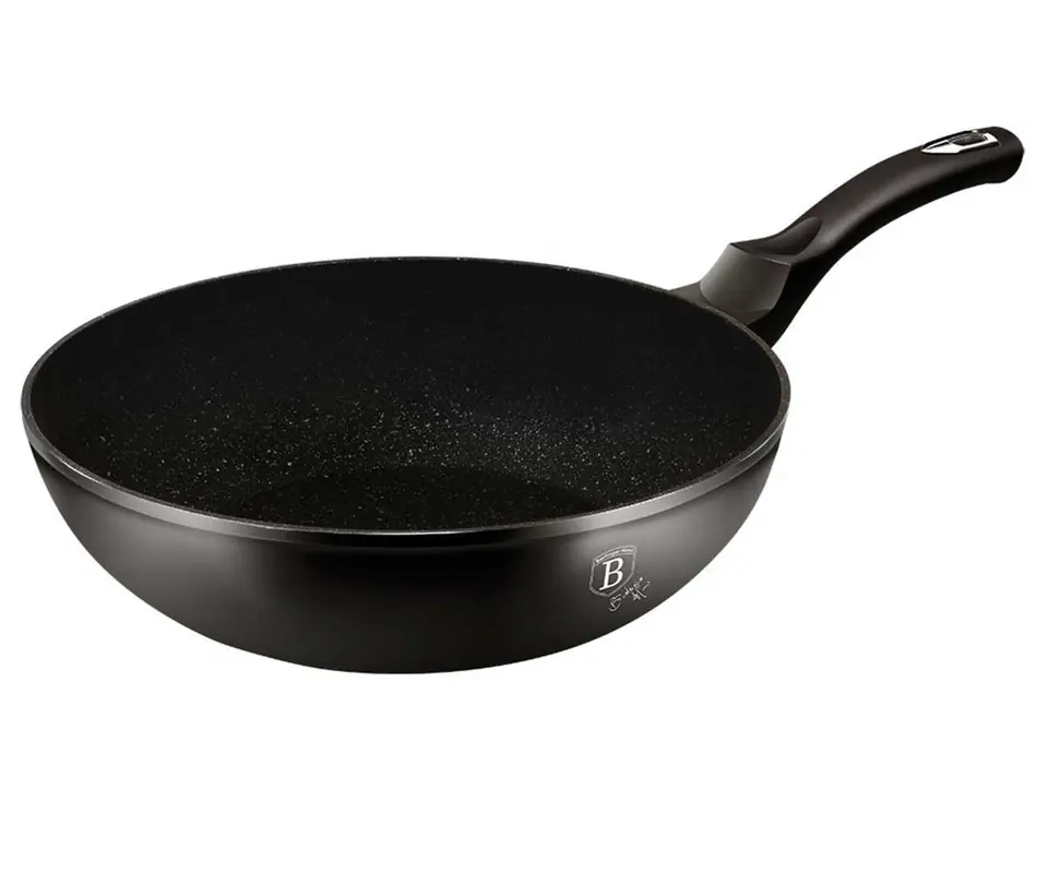 ⁨GRANITE WOK 28cm BERLINGERHAUS BLACK SILVER BH-1848⁩ at Wasserman.eu