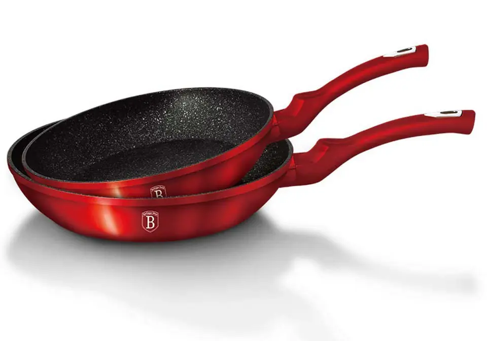 SET OF 2 GRANITE PANS BERLINGER HAUS BH-1612 BURGUNDY at Wasserman.eu