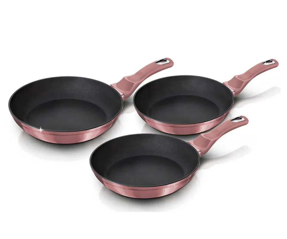 ⁨SET OF 3 PANS 20/24/28CM BERLINGER HAUS BH-6170 I-ROSE⁩ at Wasserman.eu