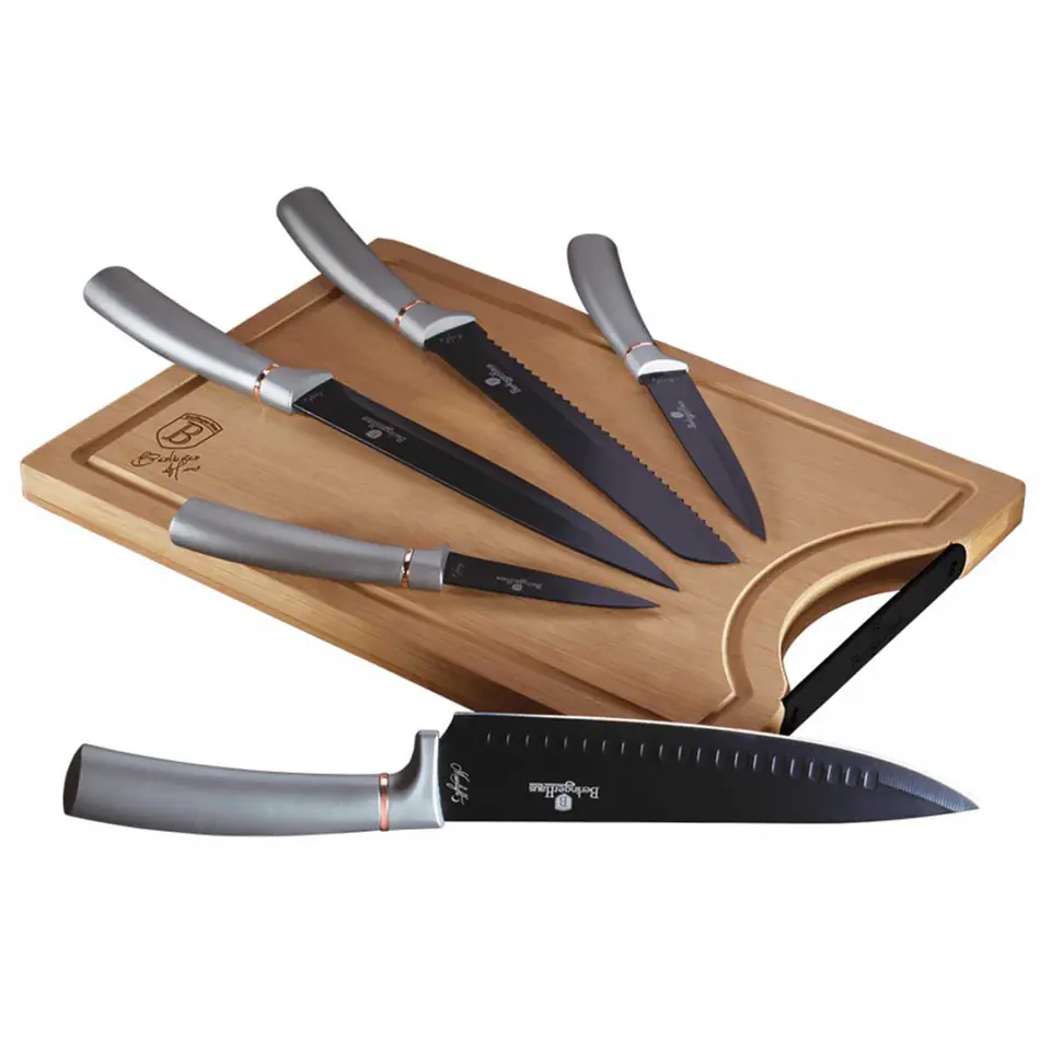 ⁨SET OF 5 KITCHEN KNIVES WITH BOARD BERLINGER HAUS BH-2556⁩ at Wasserman.eu